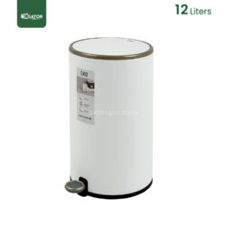 EKO Steel Compact Hygienic White Step Waste Bin