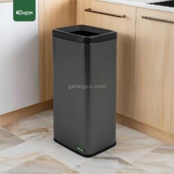 Open Top Trash Bin Steel 40 Liters