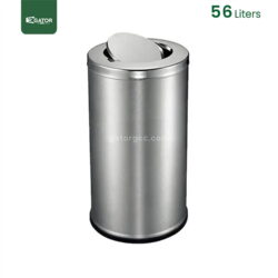 EKO Stainless Steel with Swing Lid Bin 56L