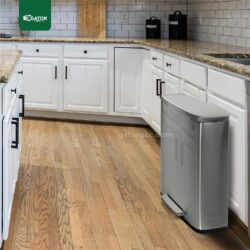EKO Stainless Steel Rectangle Soft Close Step Bin 45L