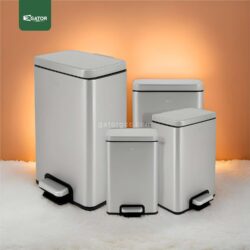EKO Stainless Steel Pedal Waste Bin with Fingerprint-Resistant