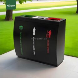 Recycle Bins Iron with Galvanized inner 3 Top 270L
