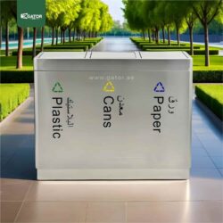 Recycle Bin Stainless Steel Bin With Swing Top  180LTR