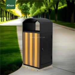Outdoor Bin Stainless Steel Waste Bin with Galvanized inner 50 L