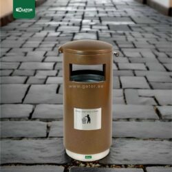 Outdoor Round Garbage Bin 60L with Dome Top