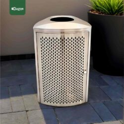 EKO Outdoor Stainless Steel Bin Brushed Finish 35L