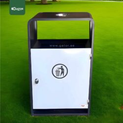 Outdoor Ashtray Stainless Steel Trash Bin 40Ltr