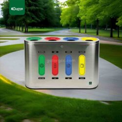 Customizable Recycle Bin Stainless Steel  240LTR | Trash, Garbage, Waste Bin