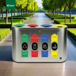 Customizable-Recycle Bin Stainless Steel  240LTR | Trash, Garbage, Waste Bin