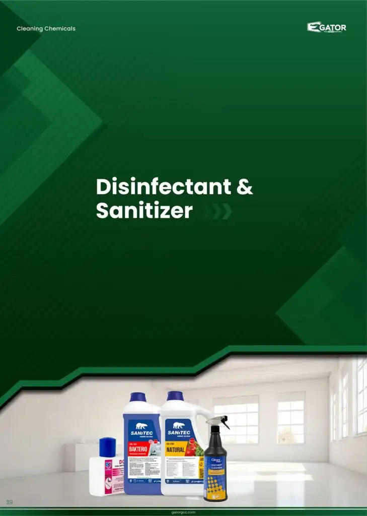 disinfectant & sanitizer chemicals catalogue gator In Saudi Arabia