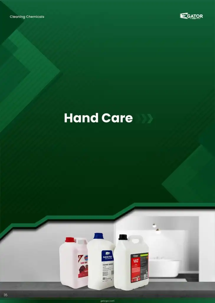 hand care chemicals catalogue gator In Saudi Arabia
